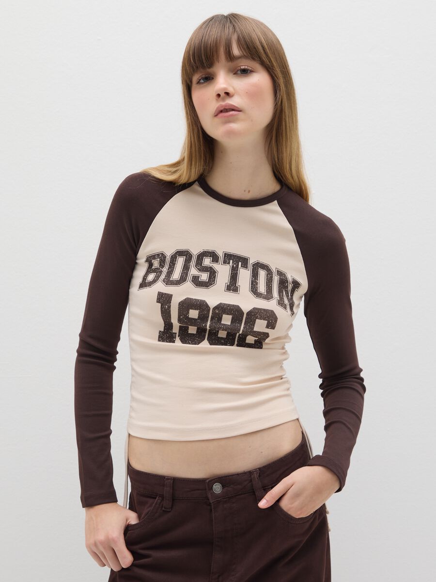Multicolour stretch cotton sweater with print_1