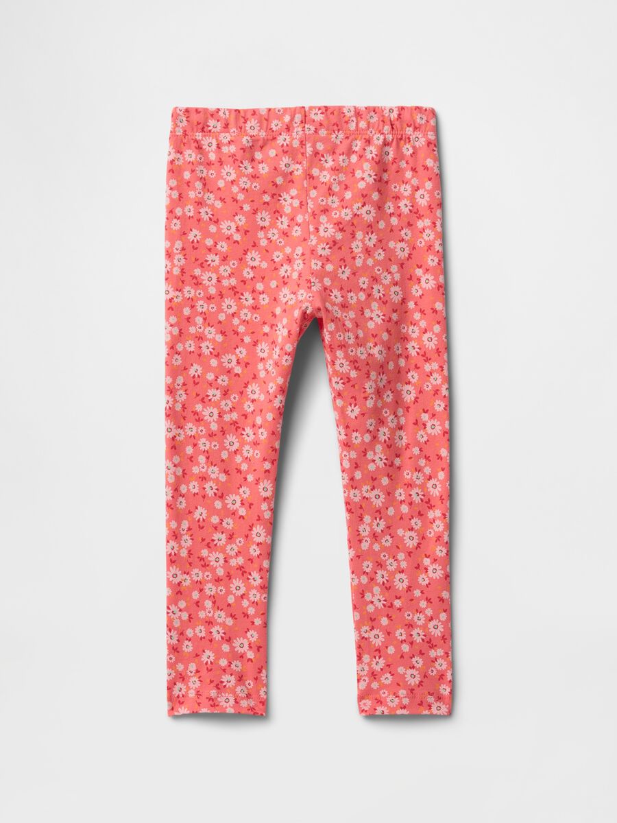 Pink Floral Leggings for Girls_0