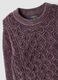Plum purple crew-neck cable-knit jumper, regular fit_2