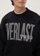 Black cotton-blend sweatshirt with front logo_2