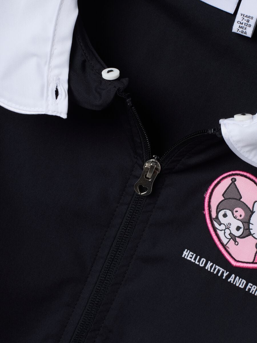 Black girls&rsquo; school pinafore with Hello Kitty embroidery_3