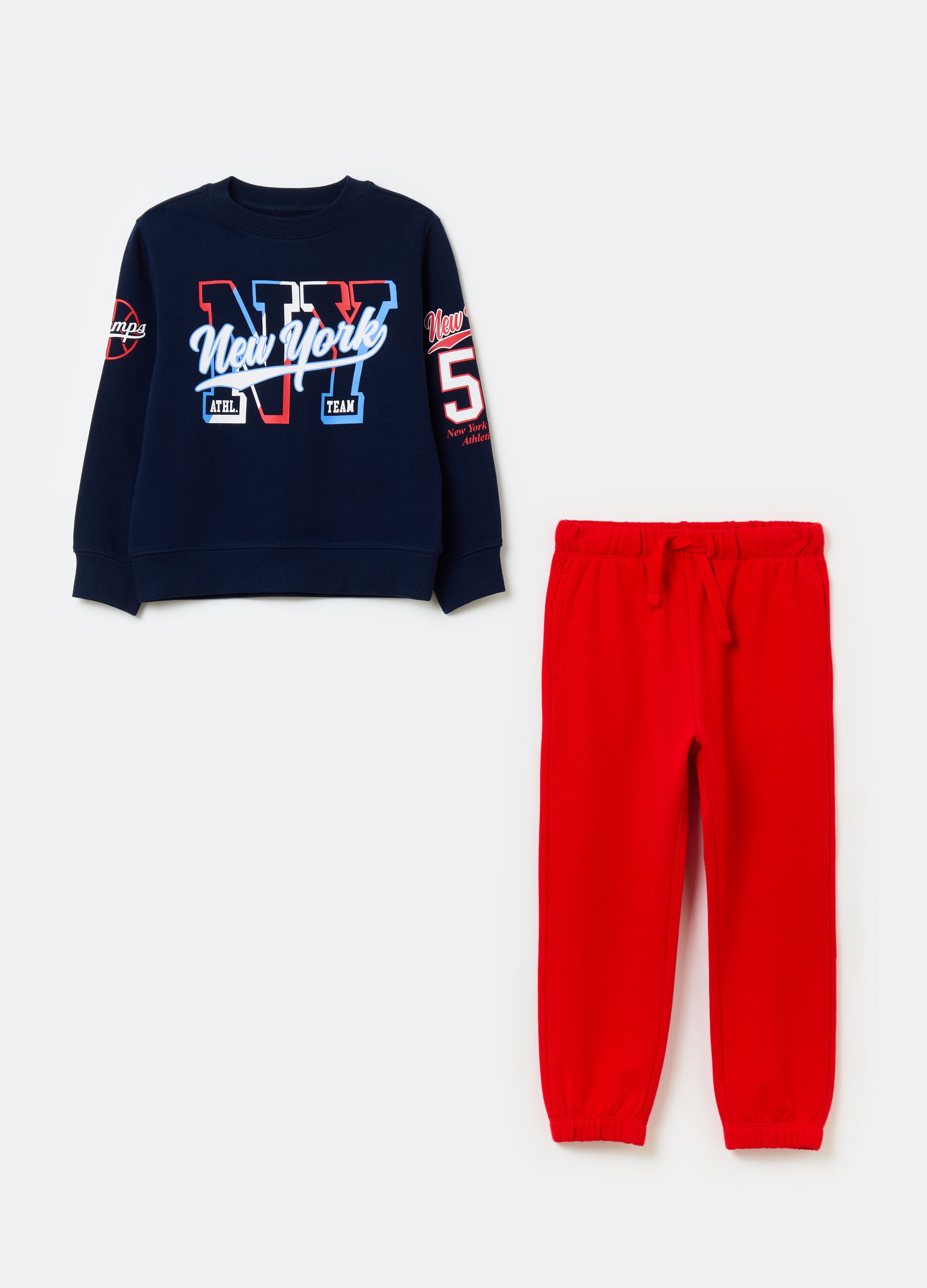 French terry jogging set with print