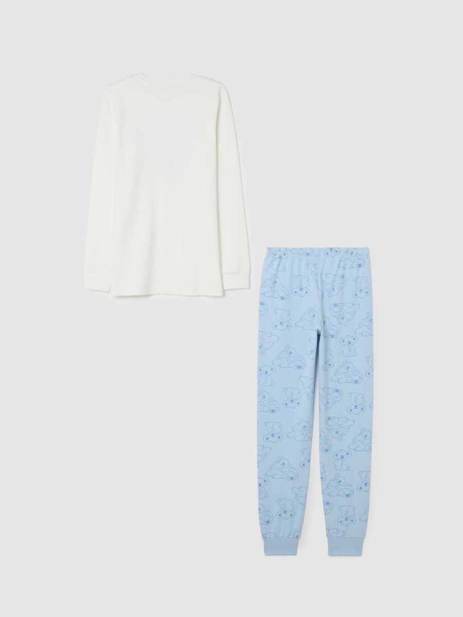 White cotton pyjamas for girls_1