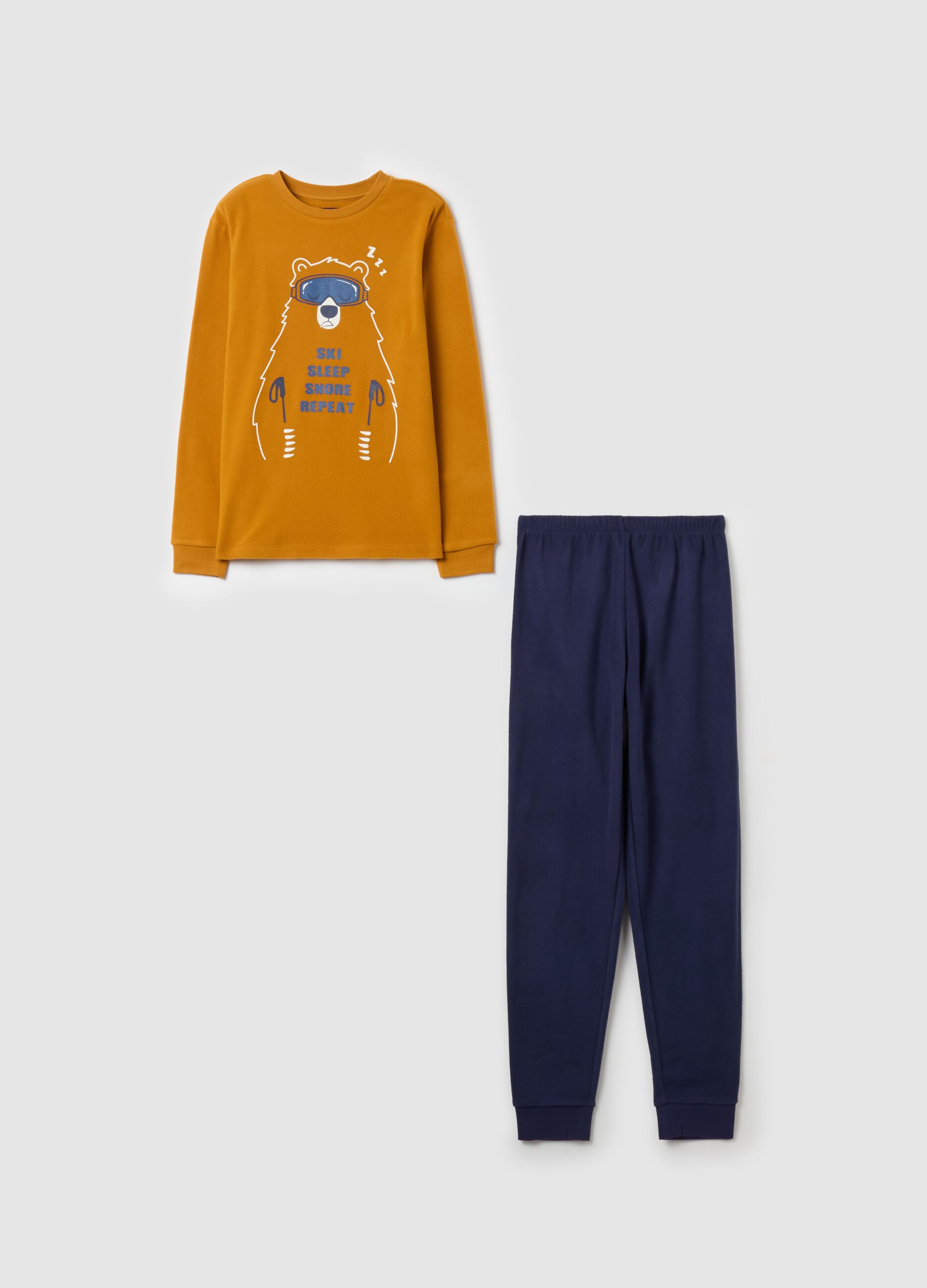 Printed fleece pyjamas