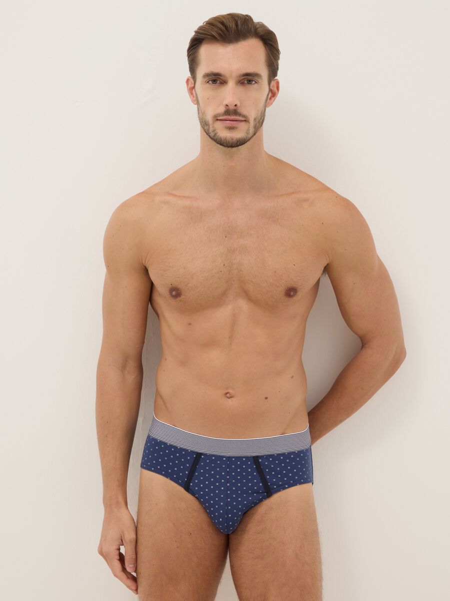 Tripack slip in cotone elasticizzato multicolor regular fit_0