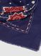 Blue scarf with floral details_1