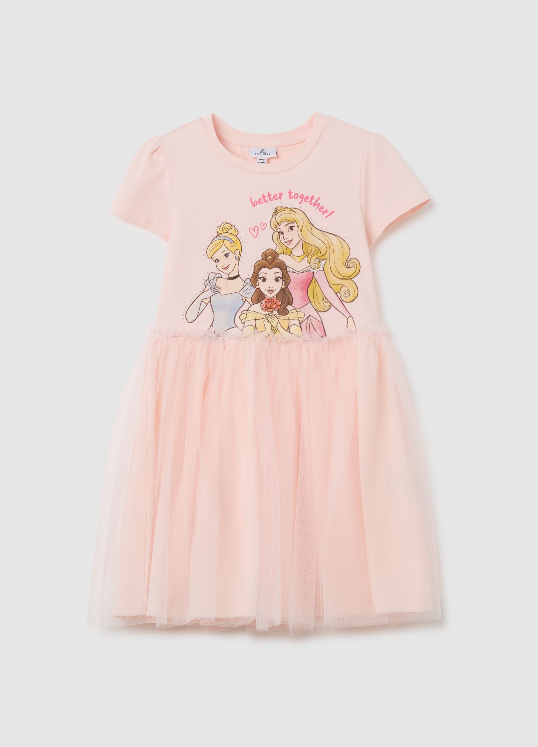Abito da bambina in cotone rosa regular fit