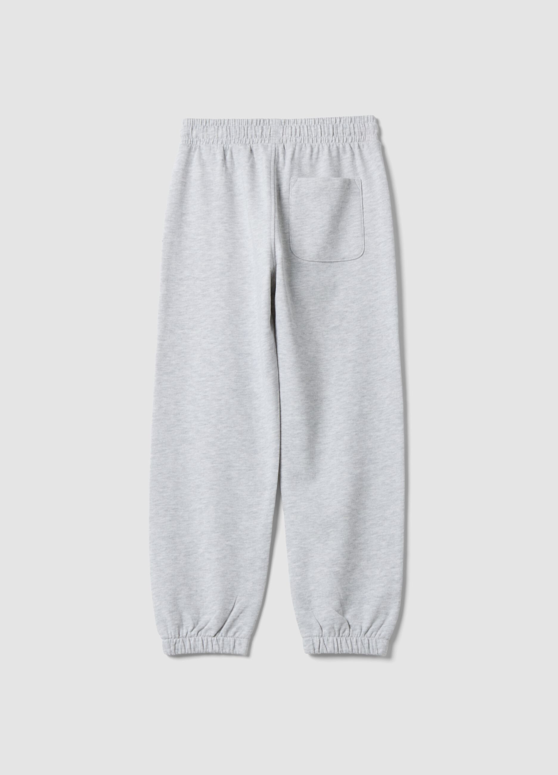 Pantaloni jogger grigi in puro cotone organico