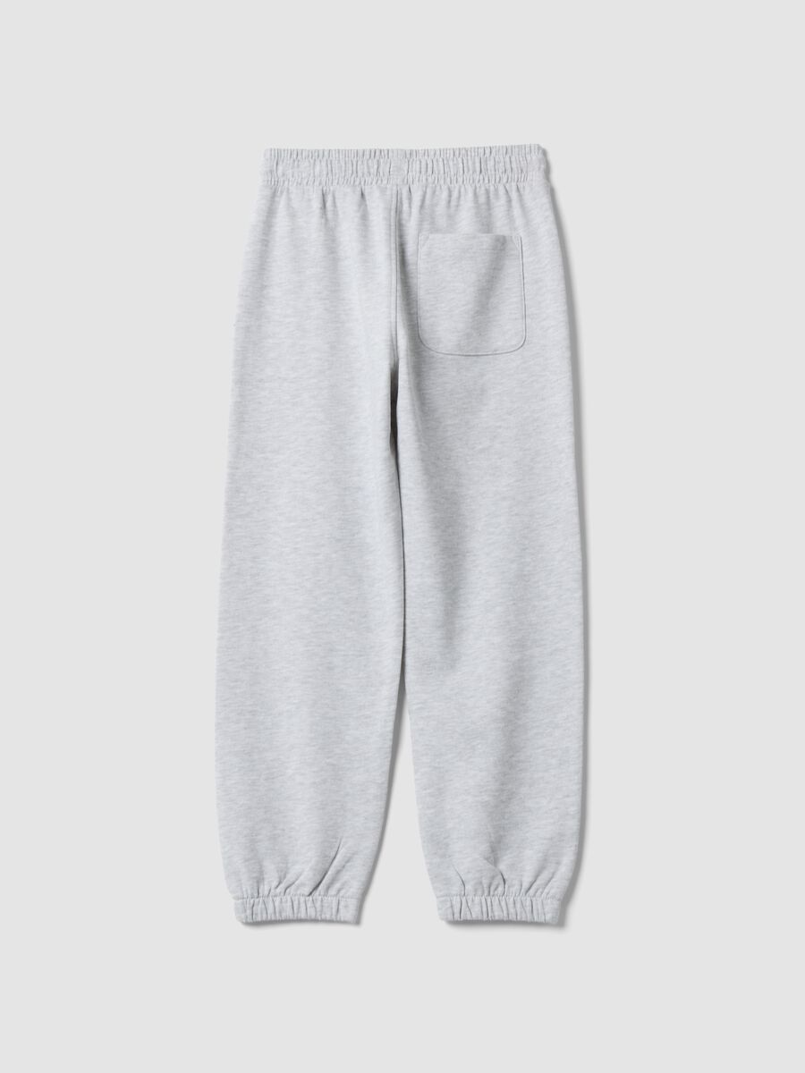Grey jogger trousers in pure organic cotton_1