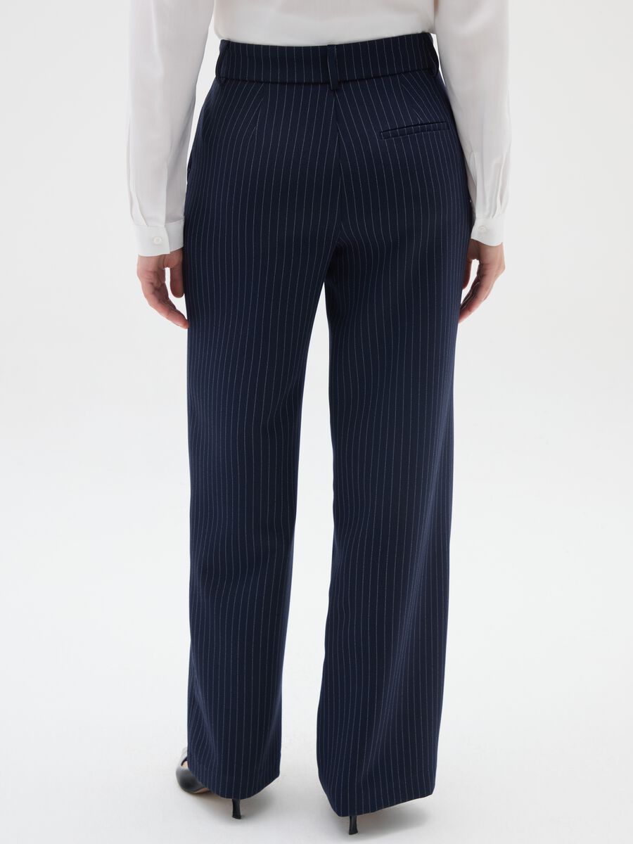Blue trousers with elastic waistband_2