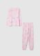 Girls' Pyjama in Pure Pink Cotton Regular Fit_1