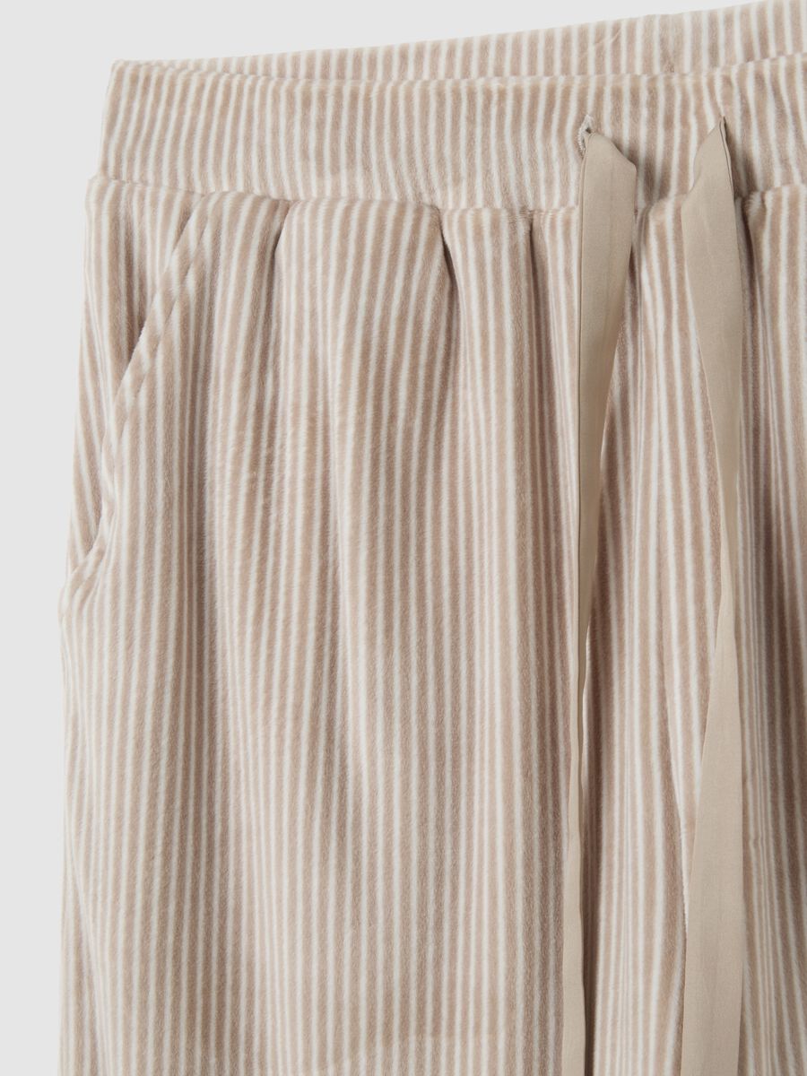 Beige adjustable waist pyjama trousers_1