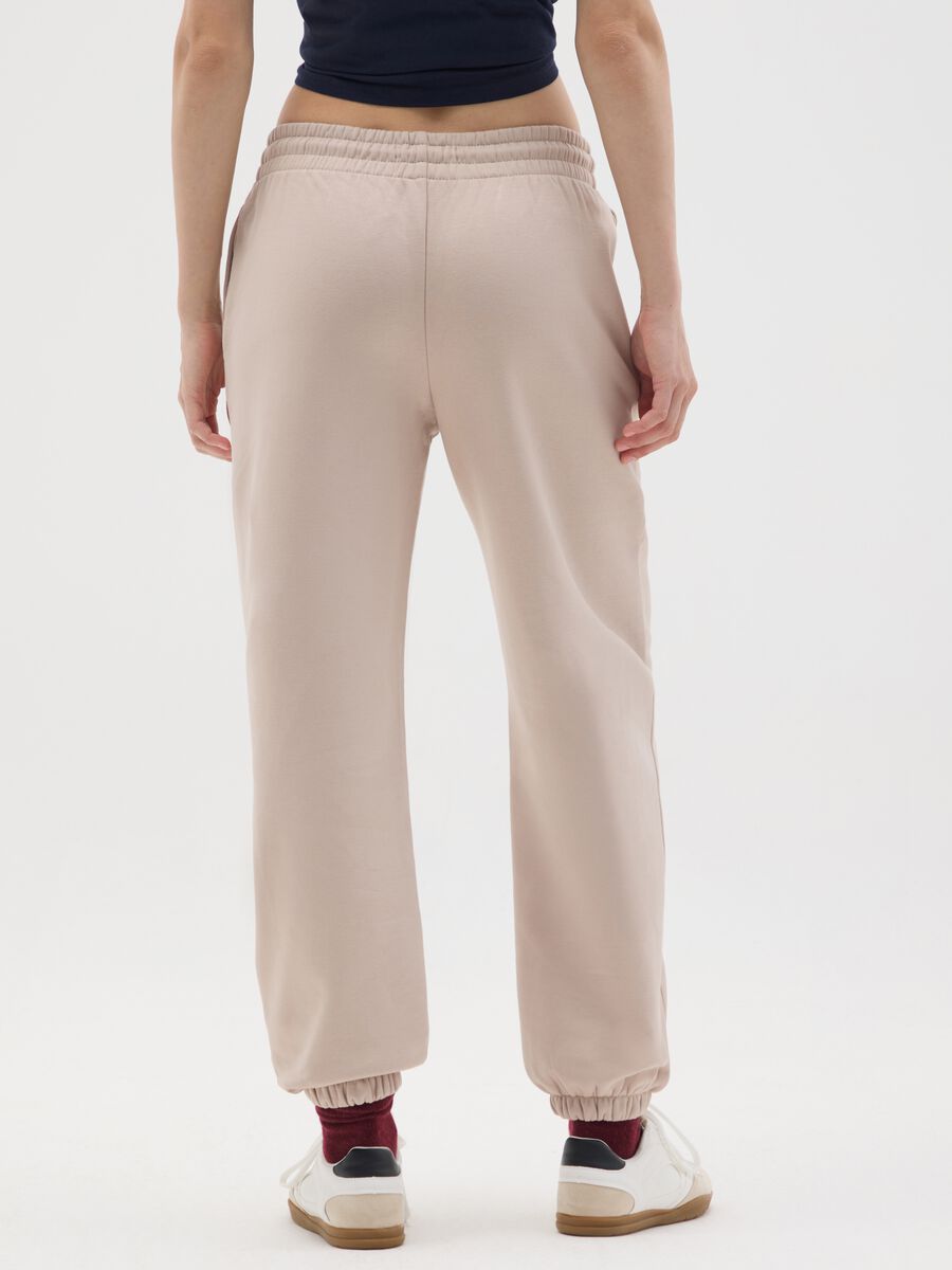 Pantaloni in misto cotone beige regular fit_2
