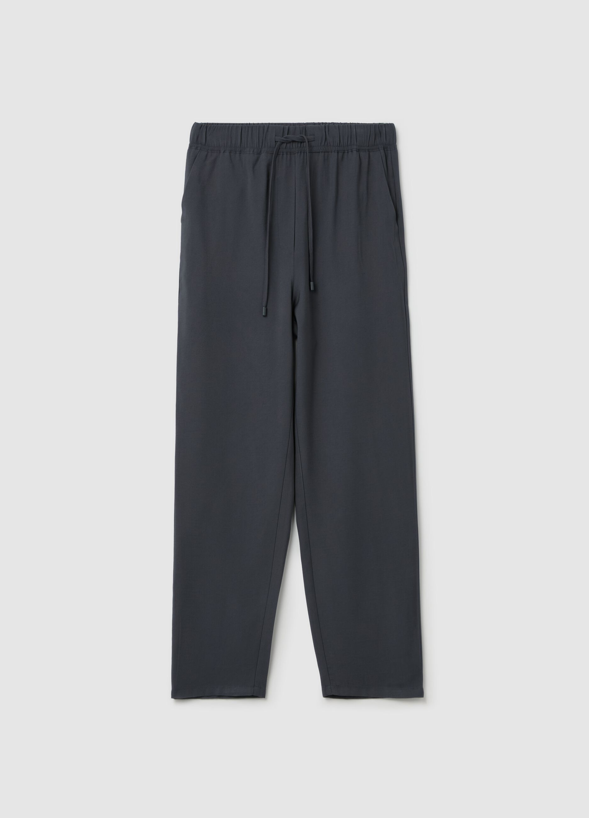 Joggers in misto viscosa con coulisse