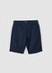 Boys&rsquo; blue linen and cotton blend regular-fit shorts_3
