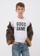 White pure organic cotton T-shirt with &ldquo;Good Game&rdquo; slogan for boys_1