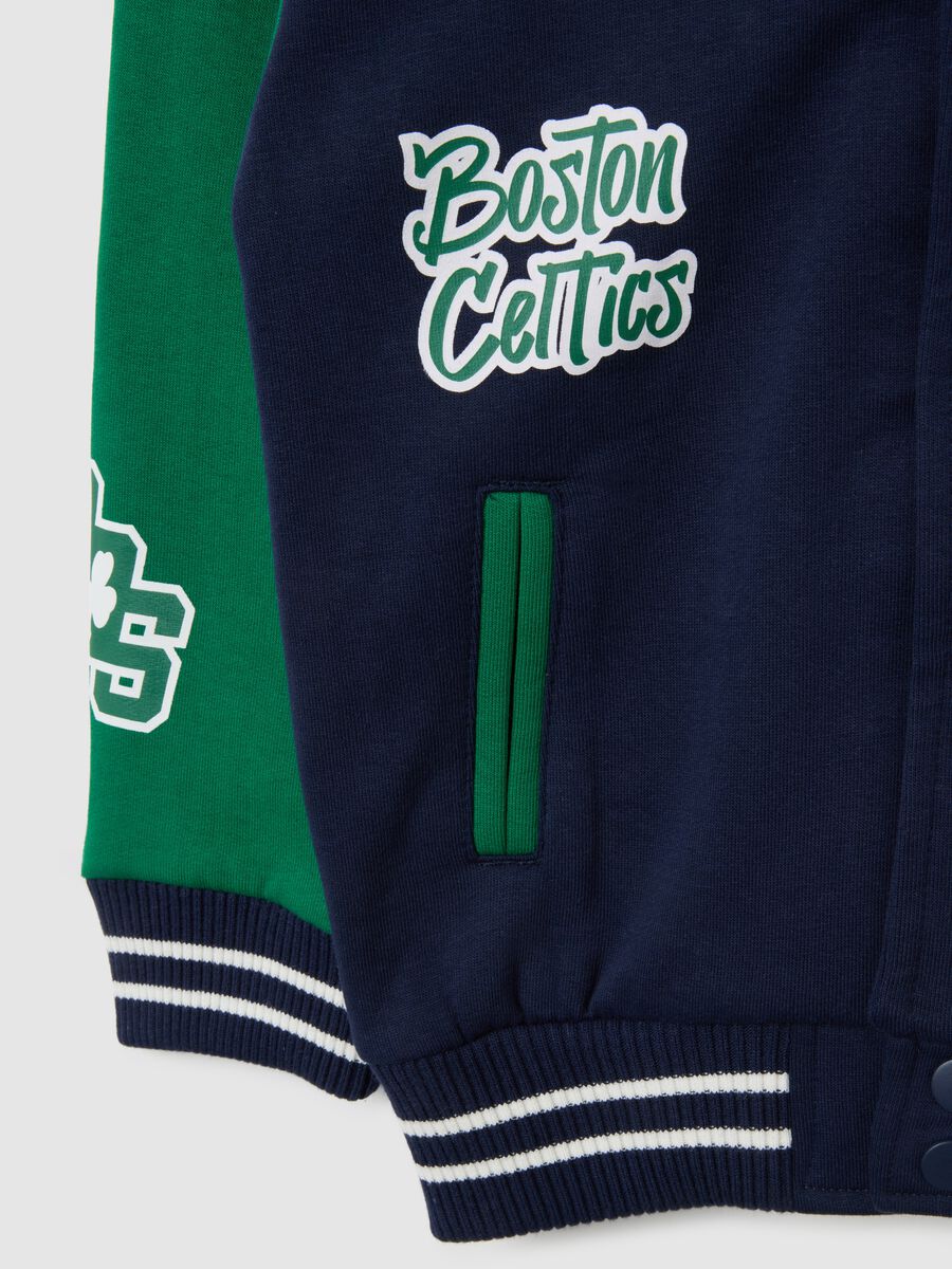 Kids' blue cotton blend sweatshirt, regular fit with Boston Celtics print_3