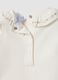 Body bianco in puro cotone organico con colletto ricamato per neonata_3