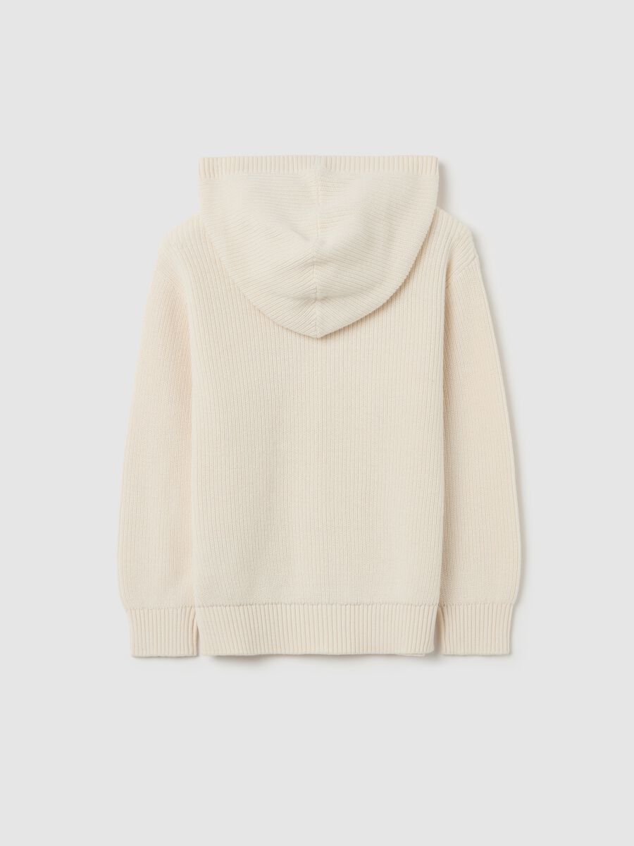 Knitted cardigan with hood_1