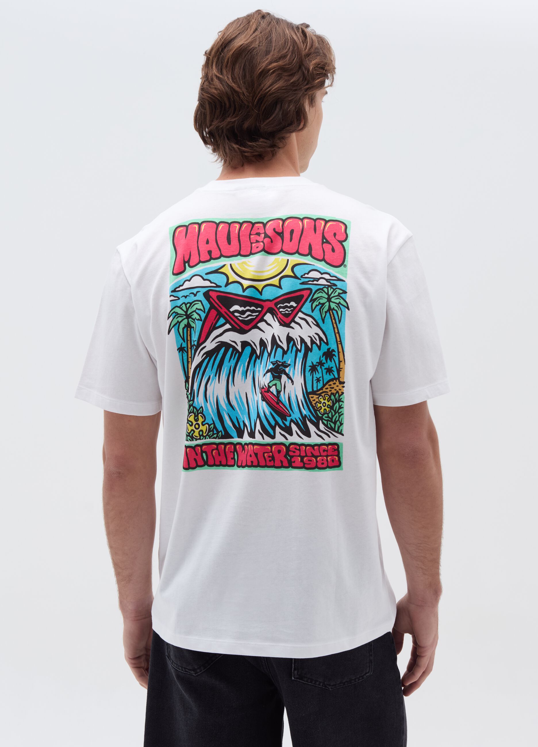 Slub jersey T-shirt with print
