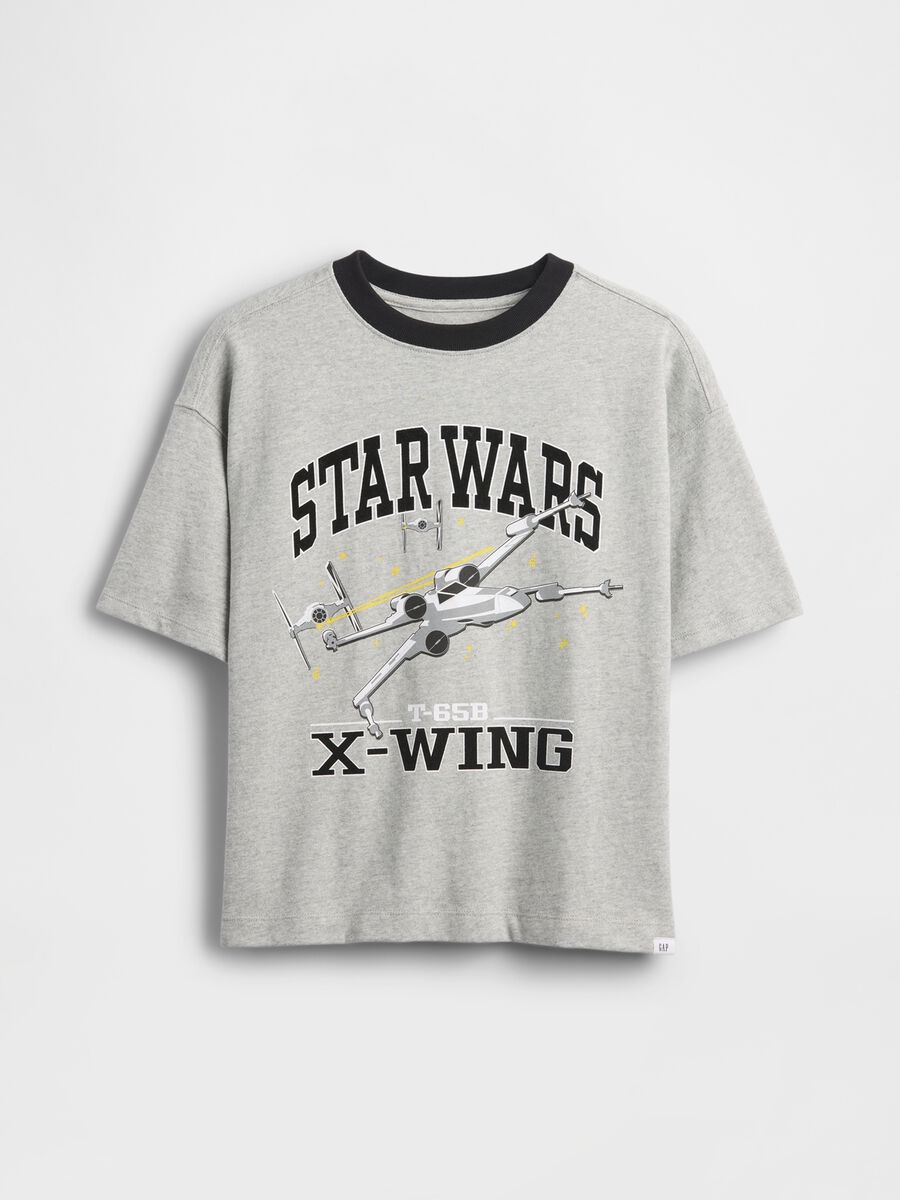 Grey cotton t-shirt with Star Wars print_0