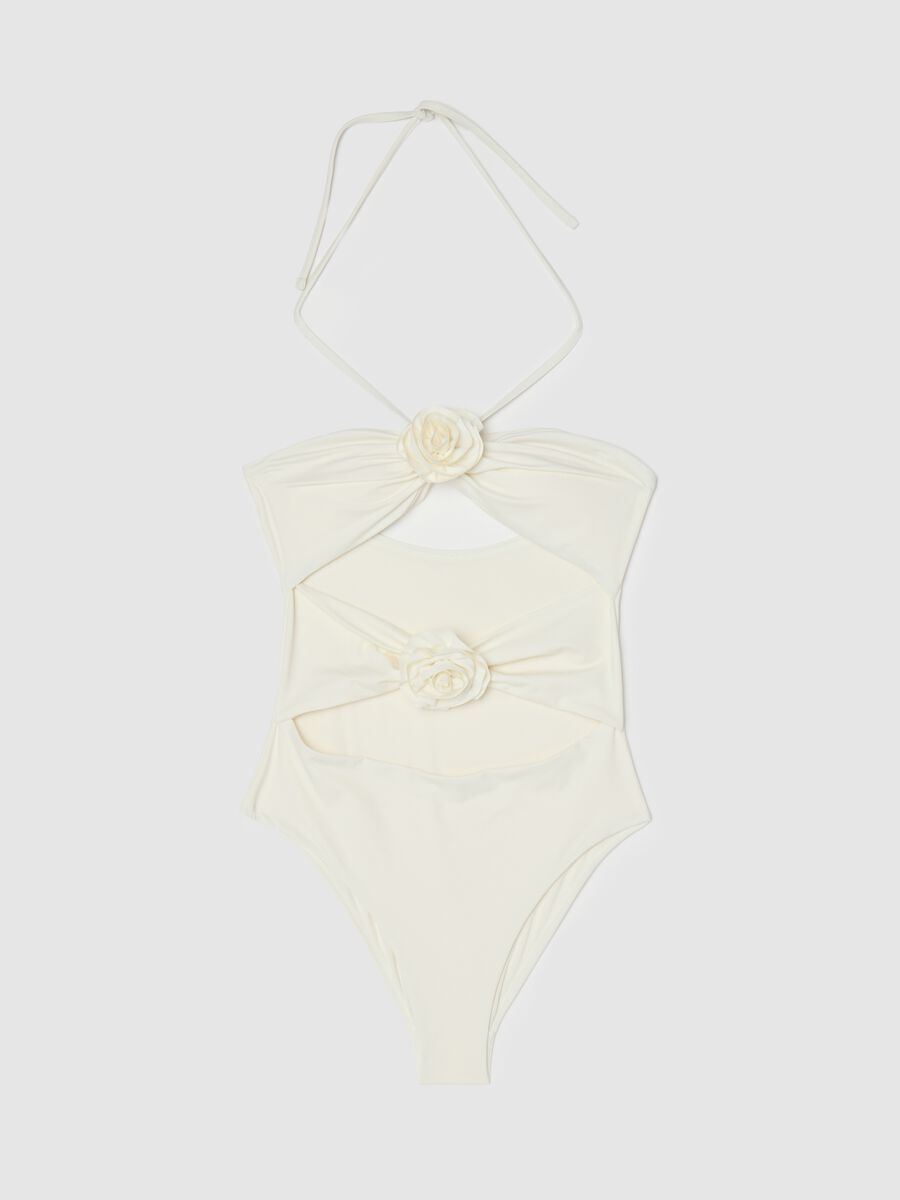 Women’s trikini in white stretch fabric_4
