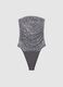 Grey bodysuit with sequins fitted style_0
