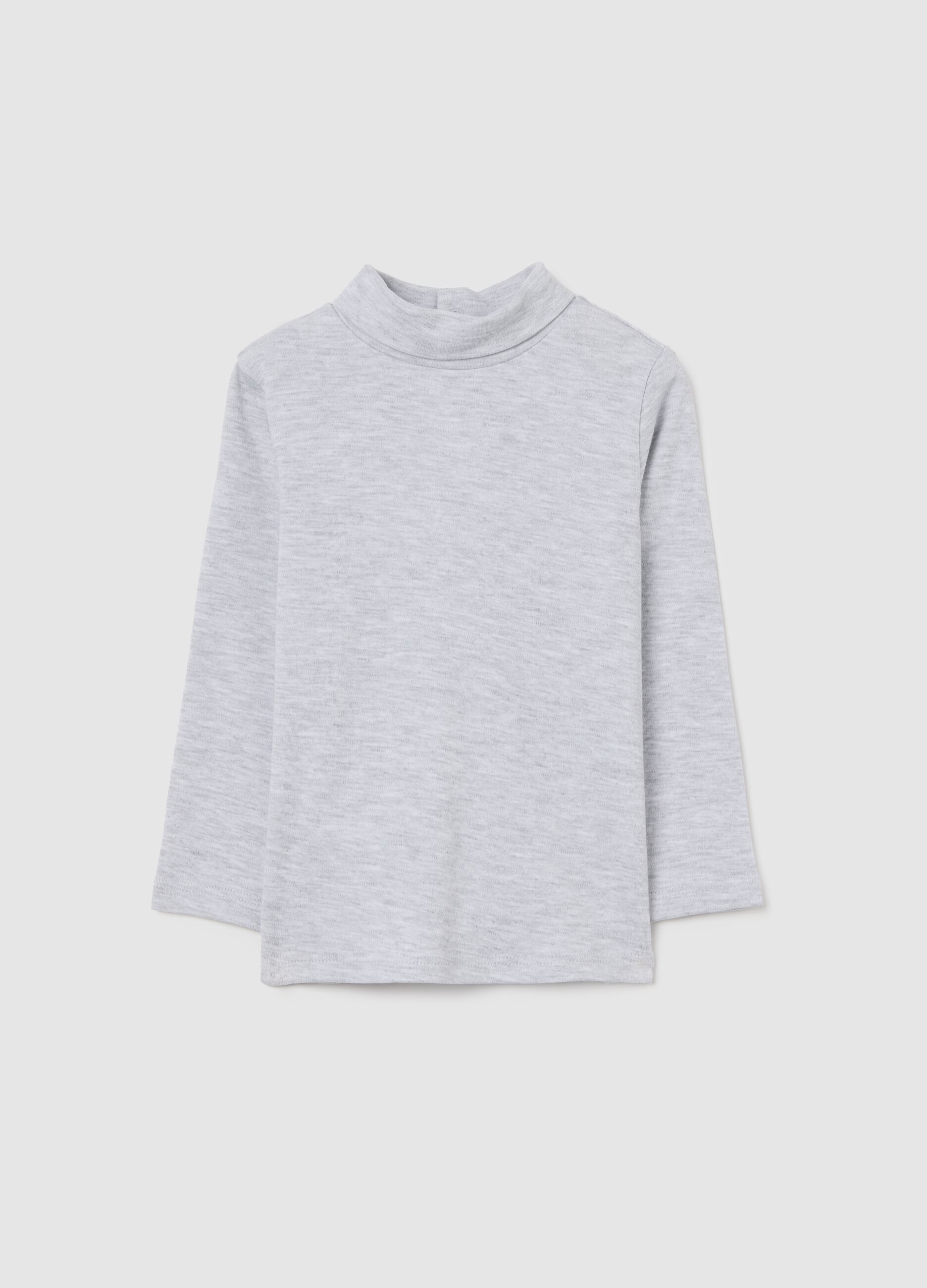Grey long sleeve toddler shirt in pure cotton regular fit