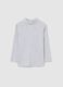 Grey long sleeve toddler shirt in pure cotton regular fit_0