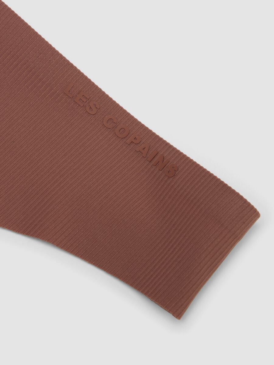 Slip brasiliana marrone in cotone organico a vita regular_1