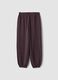 Brown stretch viscose joggers_6