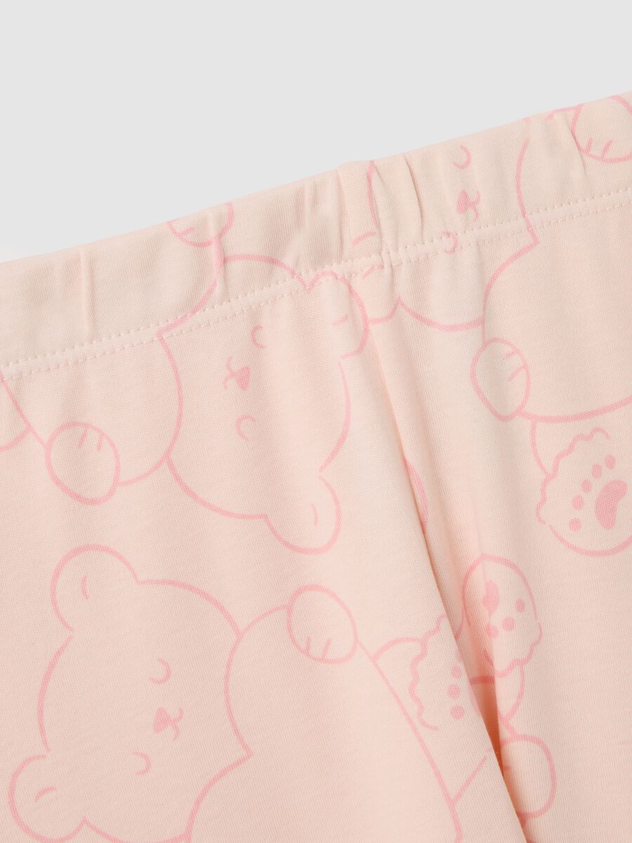 Girls' pink cotton pyjamas, regular fit_3
