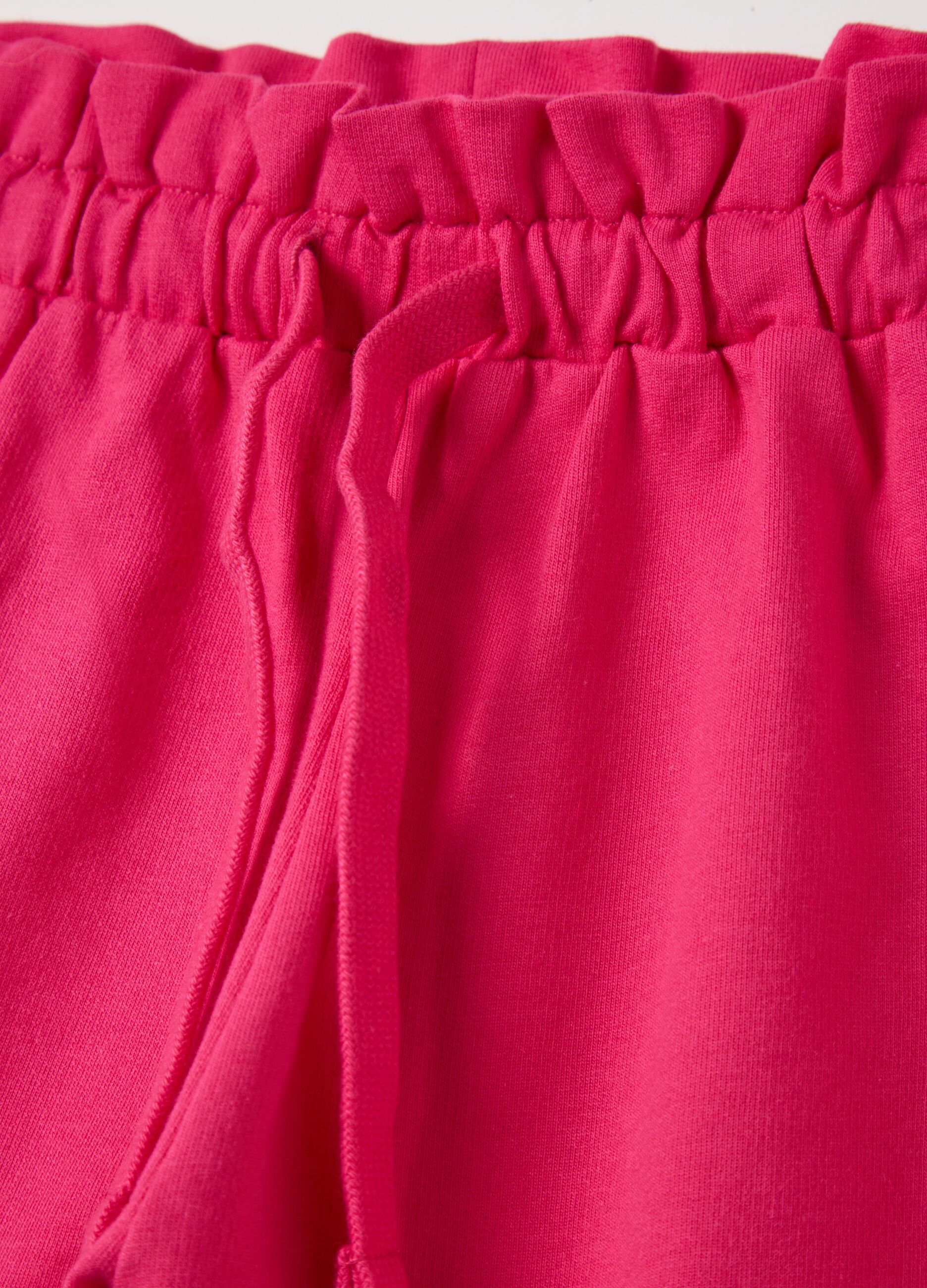 Girls' Pink Cotton Shorts