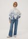 White full-zip sweatshirt with landscape print, regular fit_1