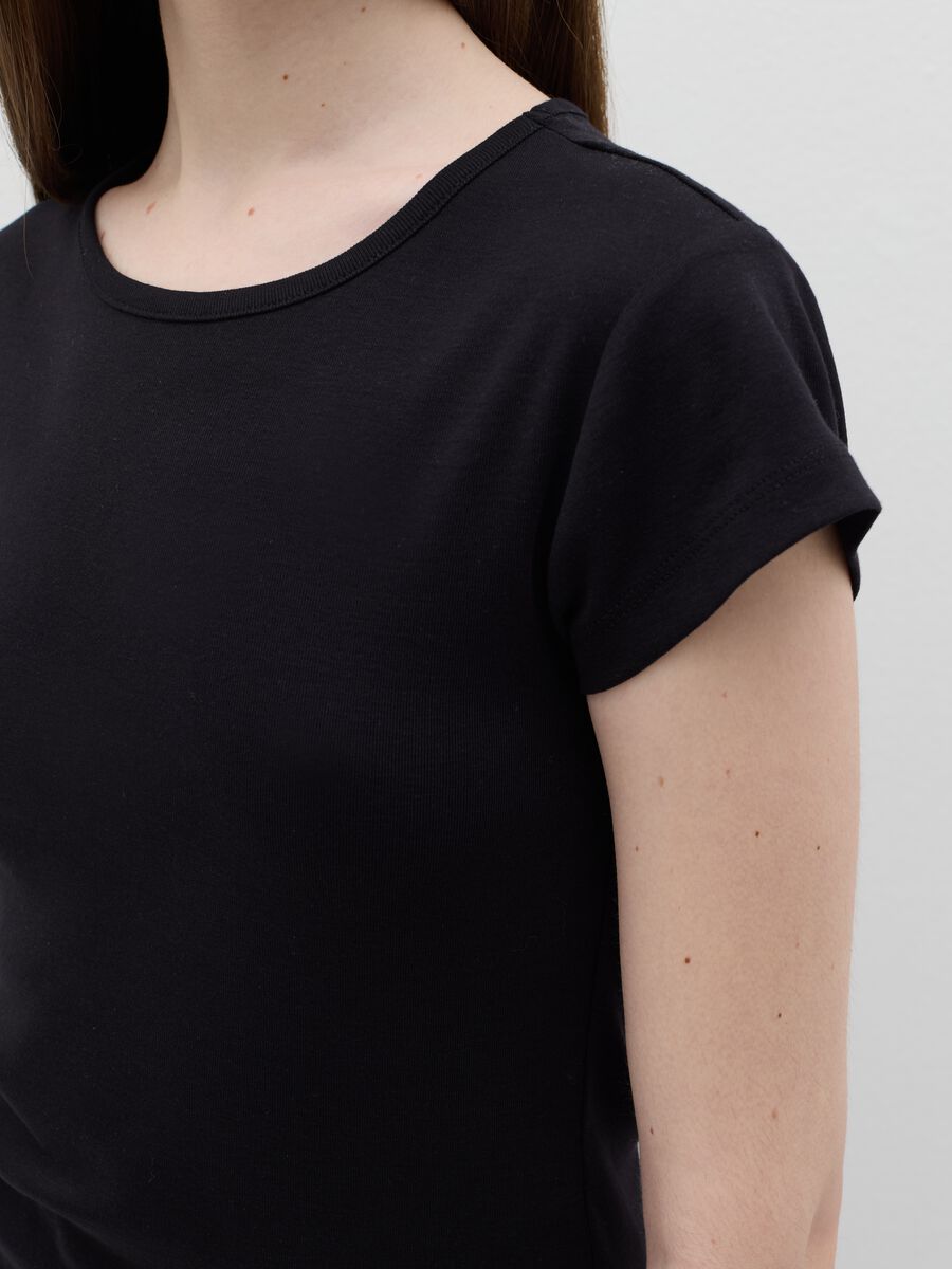 Cotton T-shirt with round neck_2