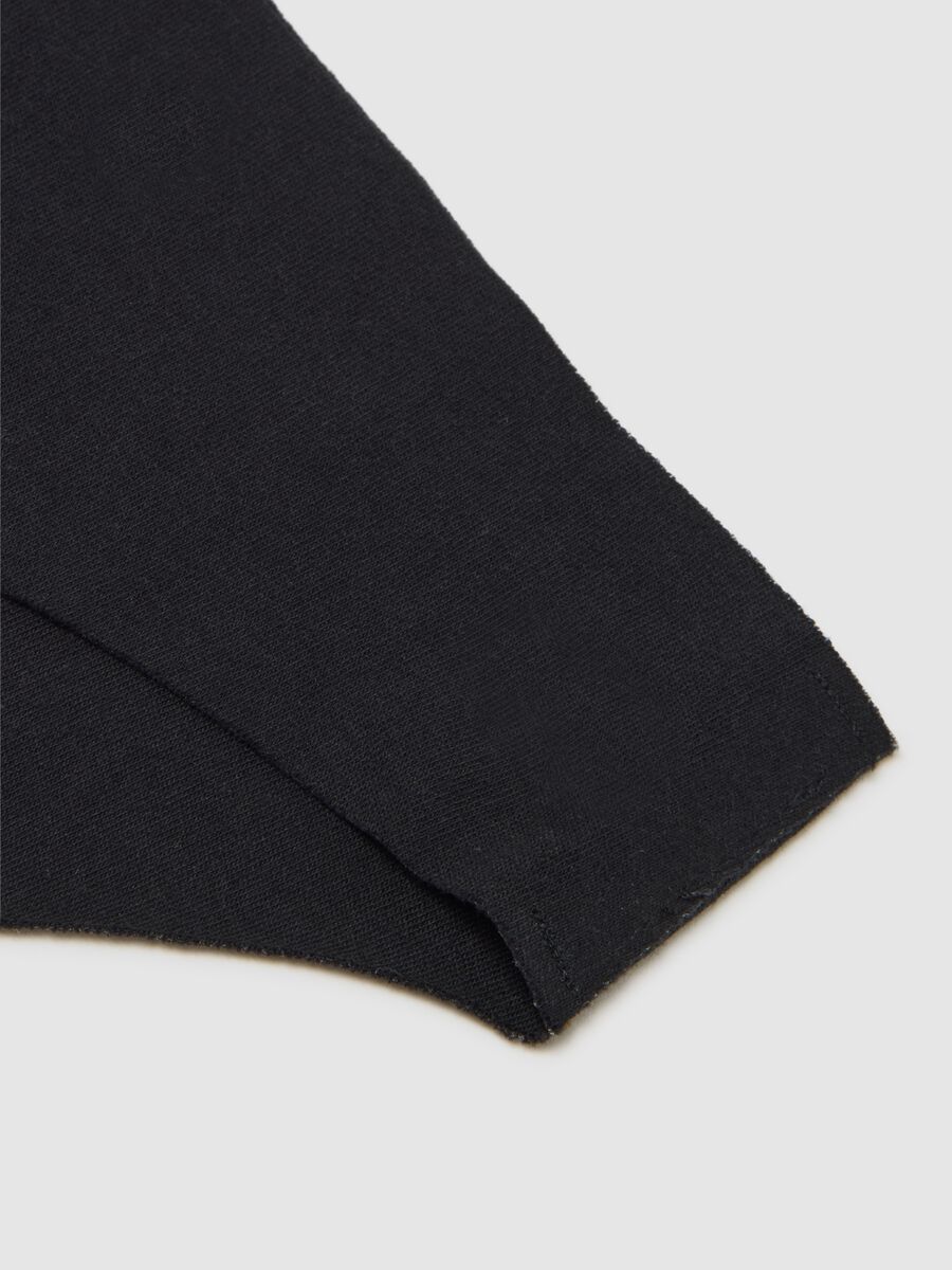 Slip in cotone elasticizzato nero regular fit_5