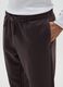 Brown Cotton Blend Jogger Trousers_3