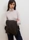 Beige modal and stretch wool T-shirt with raised collar, regular fit_0