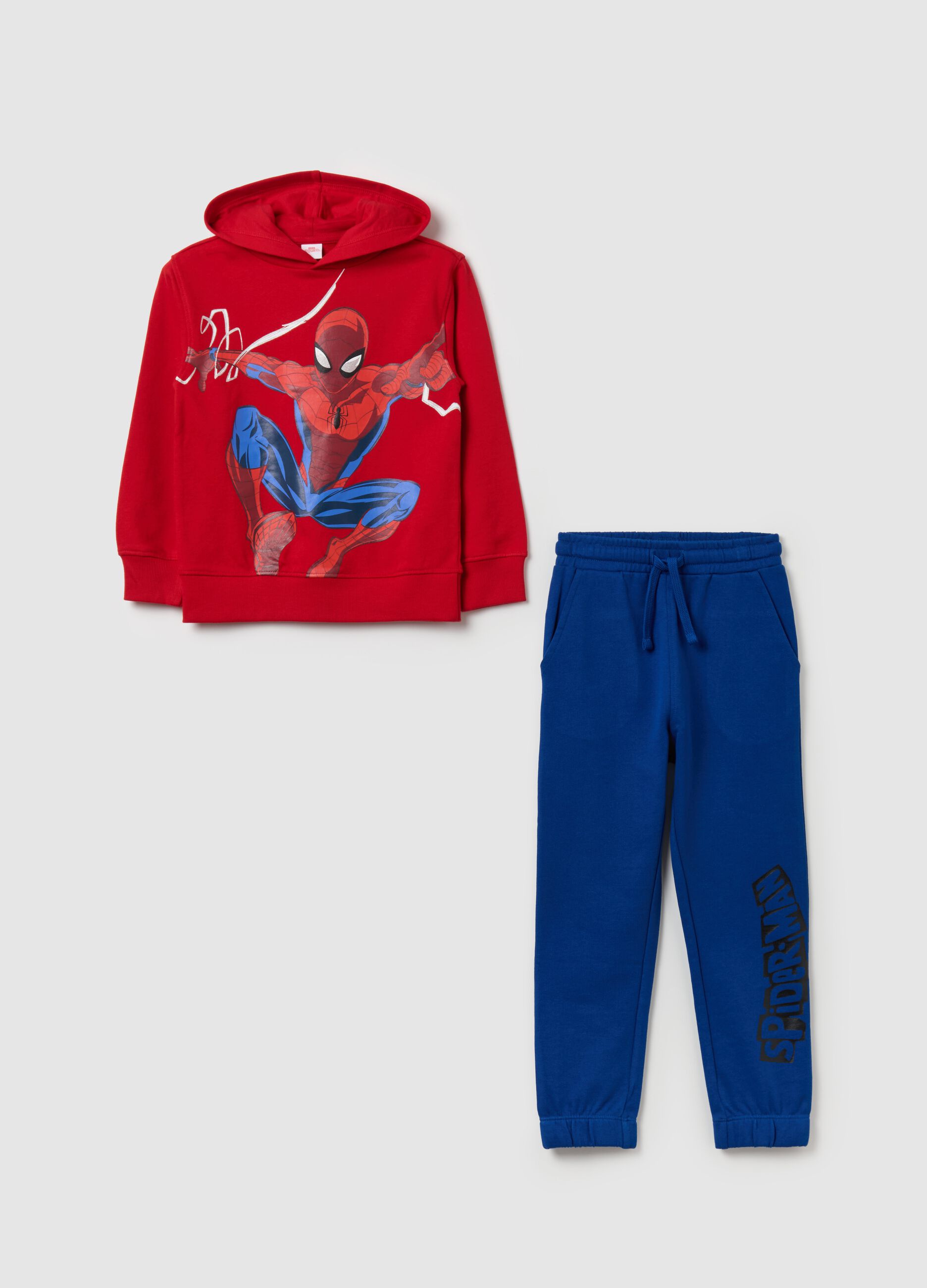 Fleece jogging set with Spider-Man print