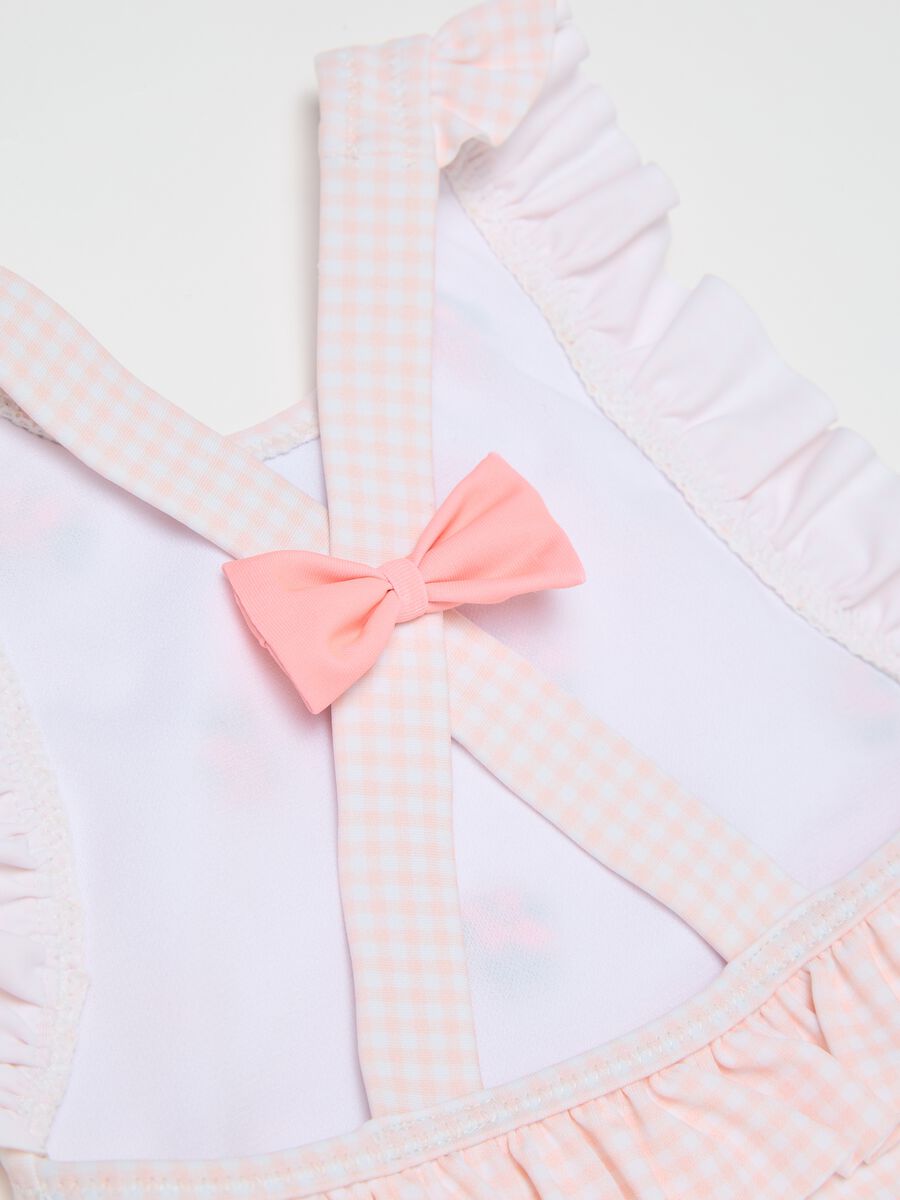Girls’ swimsuit in multicoloured stretch fabric_3