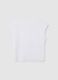 White Stretch Cotton Blend Women's Vest_4