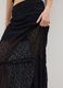 Long black lace skirt with asymmetric design_3