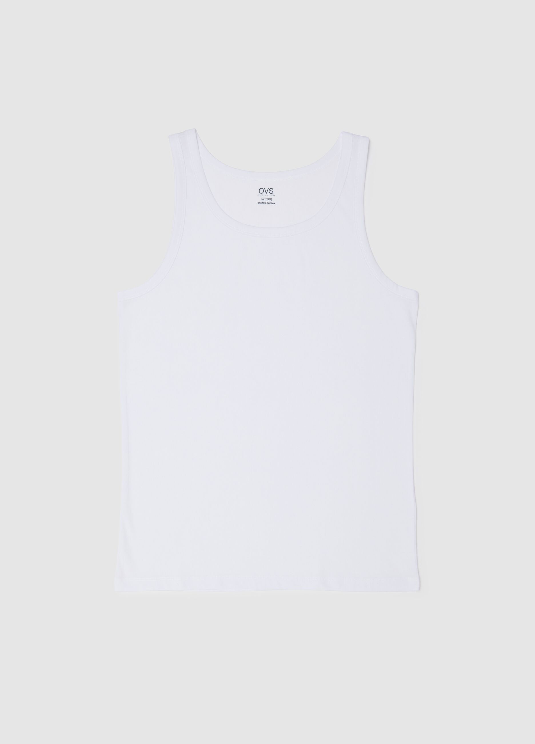 Men's White Pure Cotton Vest