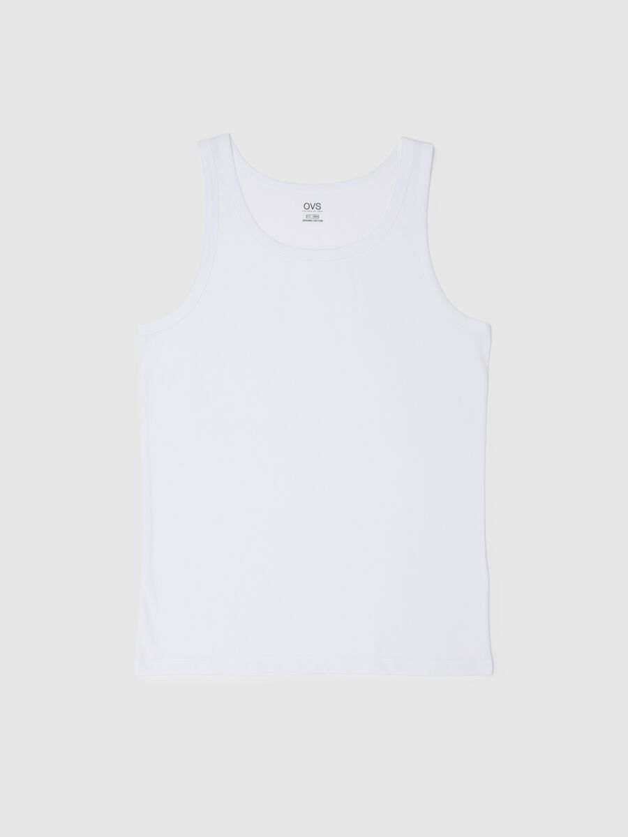 Men's White Pure Cotton Vest_4