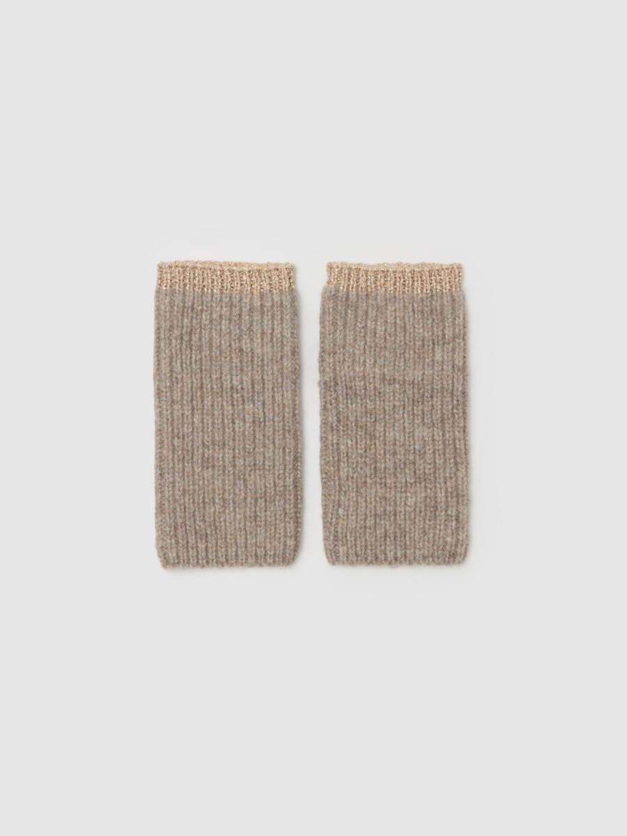 Fingerless gloves with lurex_0