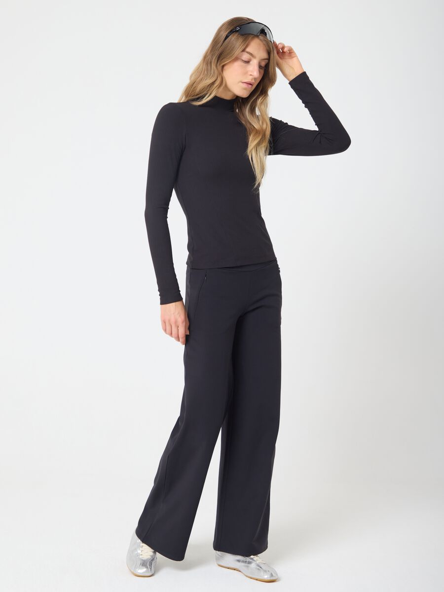 High-waisted wide leg trousers with zip pockets ALTAVIA STUDIO_0