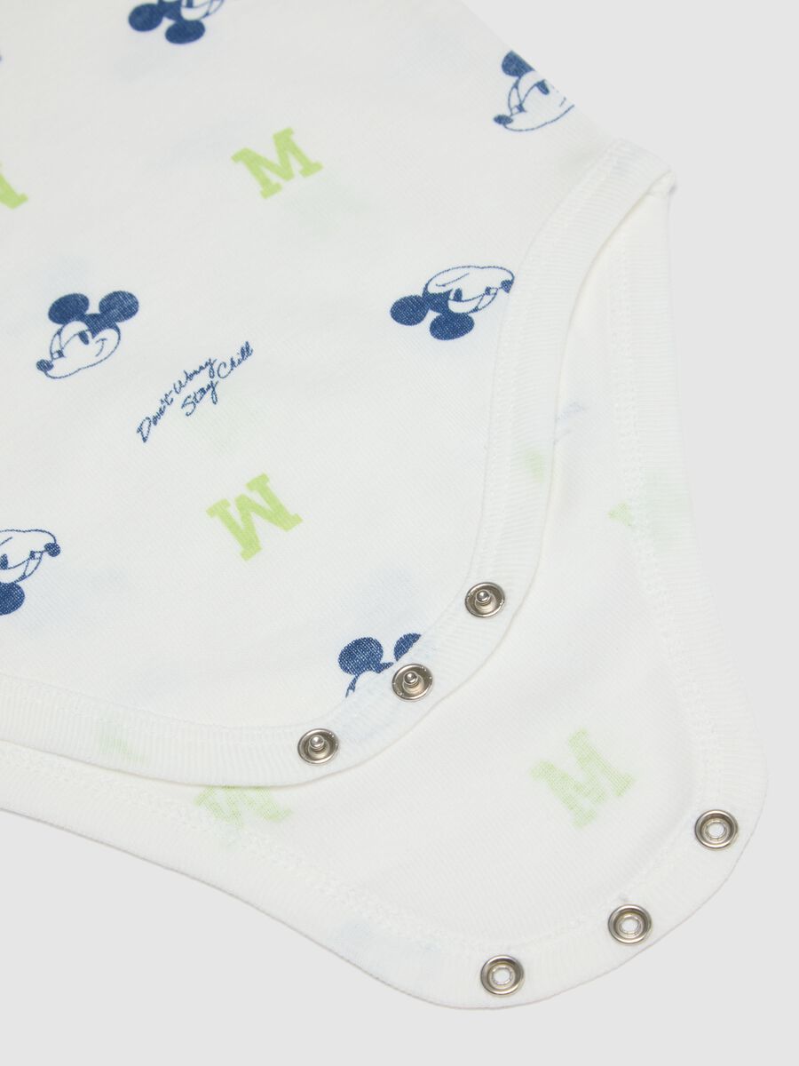 Bipack body senza maniche in puro cotone multicolor da neonato Topolino_3