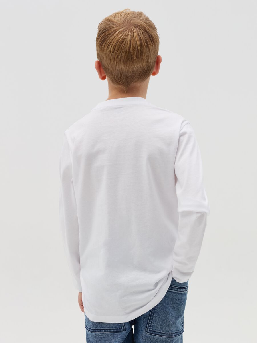 T-shirt a maniche lunghe con stampa_1