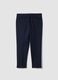 Pantaloni chino blu navy in cotone elasticizzato regular fit_1