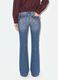 Blue stretch cotton flare jeans_2